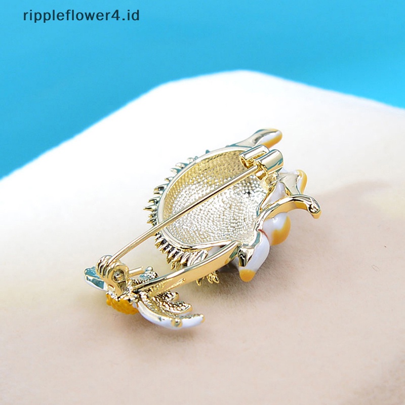 {rippleflower4.id} Drip Minyak Lucu Landak Bros Fashion Daisy Bros Hewan Lencana Pin Pakaian Bros Untuk Wanita Hewan Fashion Perhiasan Hadiah~