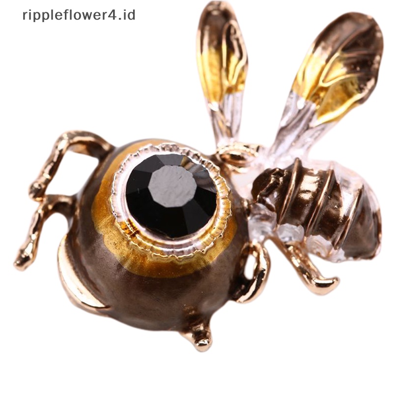 {rippleflower4.id} Fashion Wanita Honeybee Bros Pin Kerah Dekorasi Lencana Korsase Perhiasan Hadiah~
