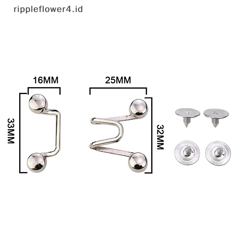 {rippleflower4.id} Set Bros Wanita Mengencangkan Pinggang Bros Untuk Wanita Rok Celana Jeans Klip Pinggang Yang Dapat Disesuaikan Pin Logam Aksesoris Pakaian~