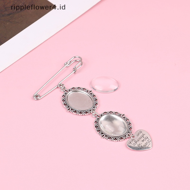 {rippleflower4.id} Wedding Bouquet Foto Pesona DIY Pin Bros Berenda Bingkai Pesona Oval Bingkai Foto~