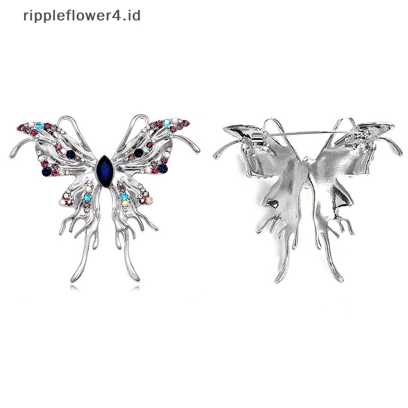 {rippleflower4.id} Bros Kupu-Kupu Fashion Untuk Wanita Syal Pakaian Pesta Brooch Accessries Hadiah~