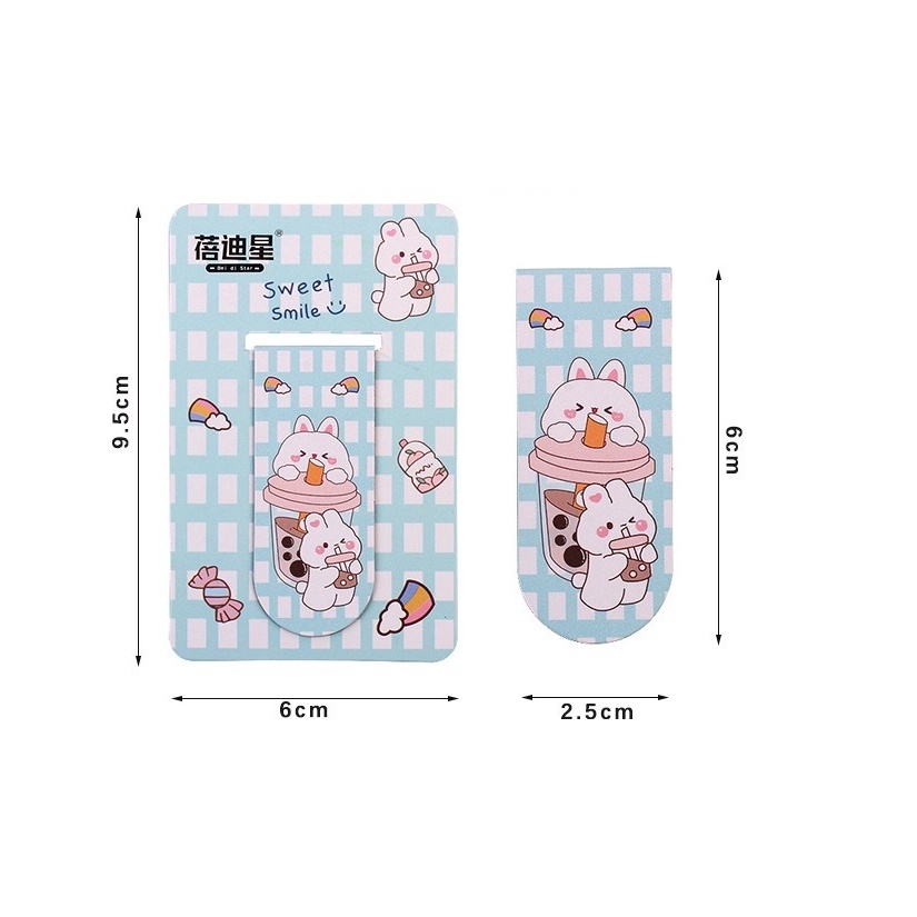 4pcs Magnet Pembatas Kertas Buku Paper Klip Clip OSM-ST0376