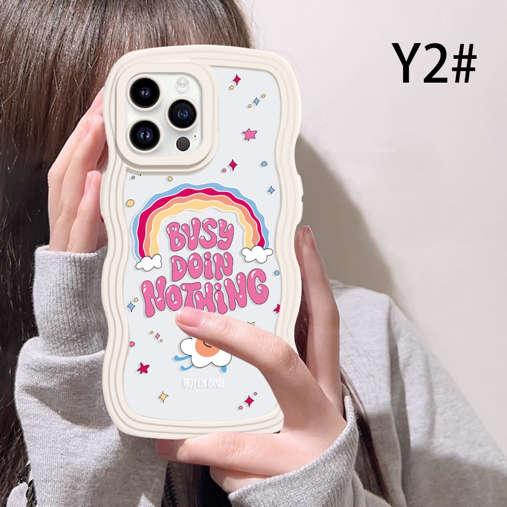 Case Samsung A14 A04E A04S A13 A03 A03S A50 A50S A30S A23 A22 A21S A12 A02S A11 A51 A10 A30 A52 A52S M12 A71 A53 A32 Creative text Dan flowers Wave Edge TPU Phone Cover