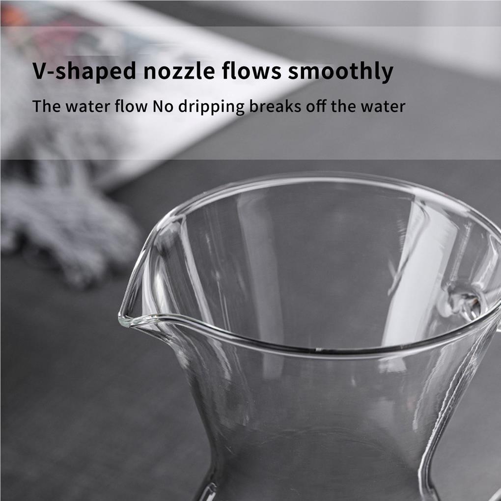 Teko Kopi Kaca 500ml Dengan Filter Stainless Steel Coffee Dripper Pot Untuk Rumah Kantor