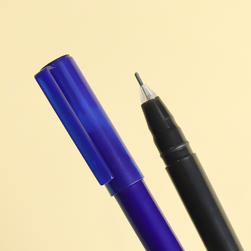 Hitam Biru Tinta Refill 0.5mm Kapasitas Besar Ujung Jarum Dihapus Gel Pen Dengan Penghapus Halus Klasik Cepat Kering Tanda Tangan Pulpen Tulis Siswa Perlengkapan Kantor Sekolah