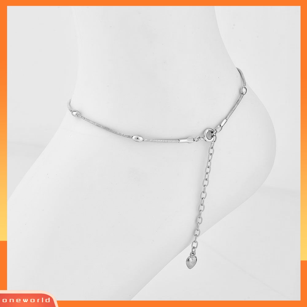 [WOD] Fashion Wanita Liontin Hati Gelang Kaki Kaki Rantai Gelang Pantai Barefoot Perhiasan