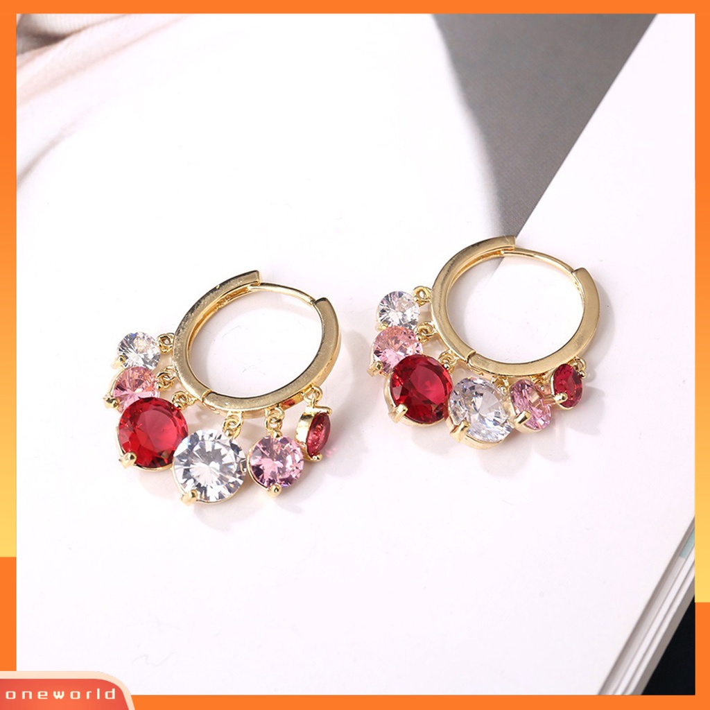 [WOD] 1pasang Anting Hoop Tahan Mata catching Korosi Alloy Cermin Poles Menjuntai Earrings Perlengkapan Perhiasan Untuk Perempuan