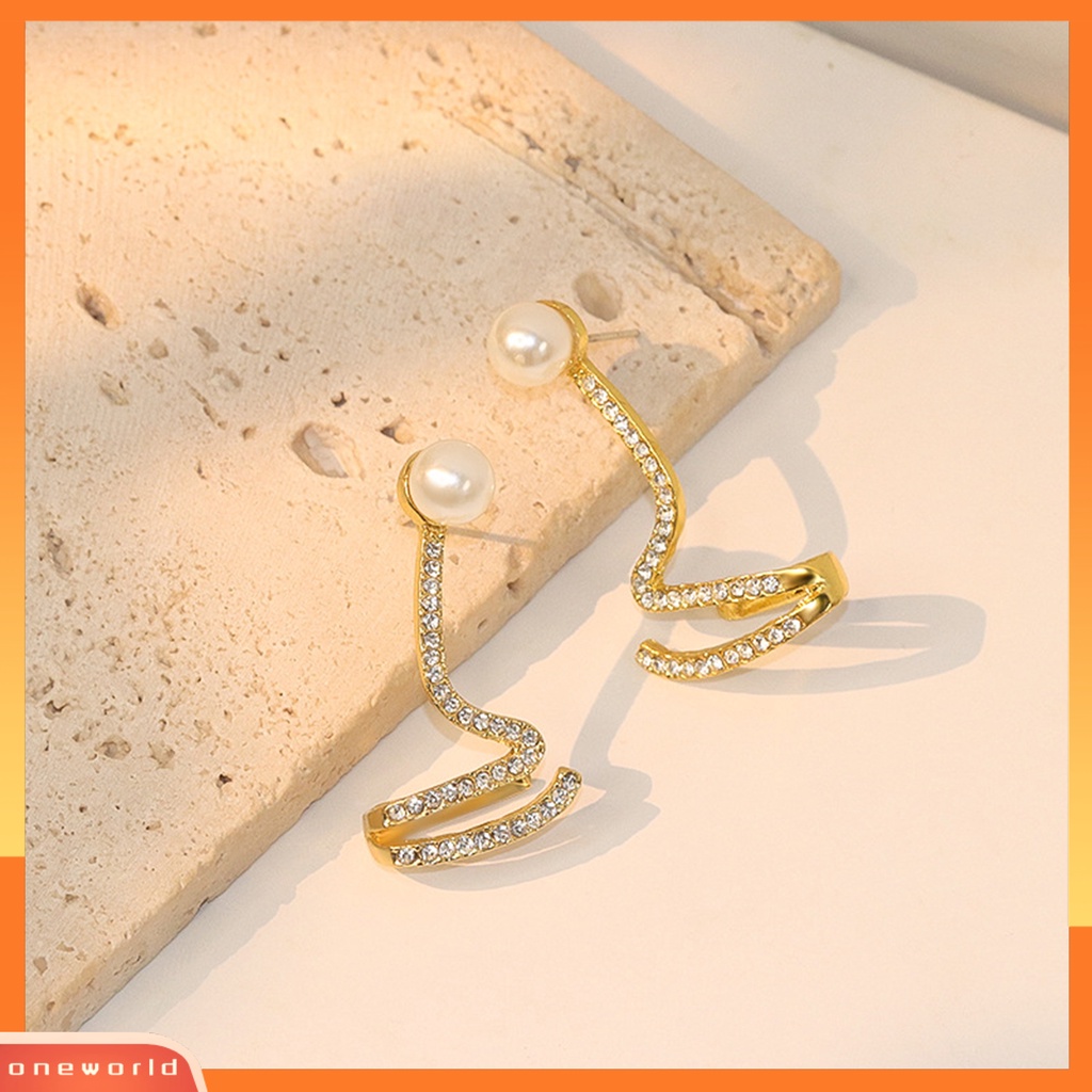 [WOD] 1pasang Anting Bersinar Elegan Sehari-Hari Memakai Perhiasan Fashion Wanita Anting Untuk Kehidupan Sehari-Hari