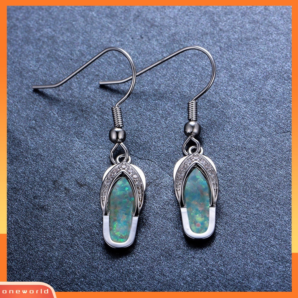 [WOD] Musim Panas Pantai Wanita Berlian Imitasi Sandal Jepit Liontin Kait Anting Perhiasan Hadiah