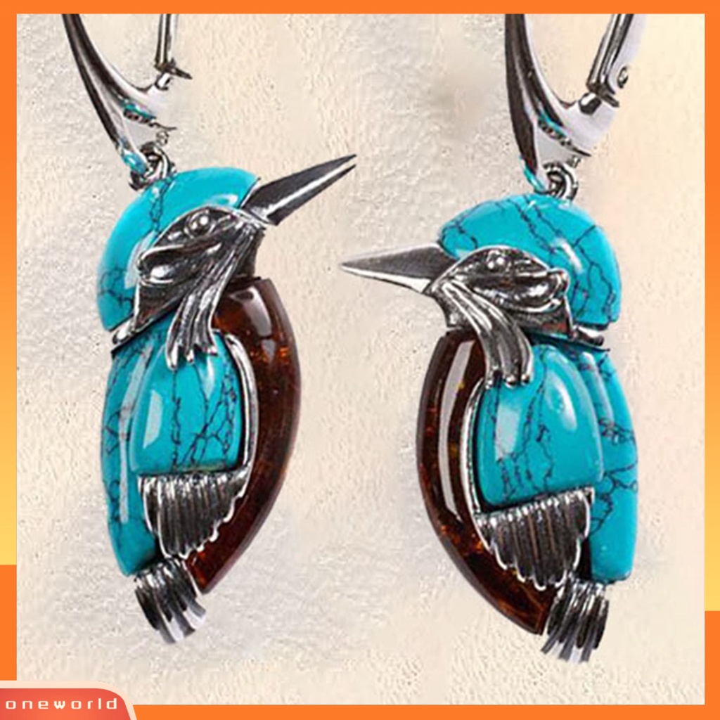 [WOD] 1pasang Anting Liontin Burung Semua Pertandingan Gaya Alami Wanita Vintage Bird Pendant Earrings Untuk Pakaian Sehari-Hari