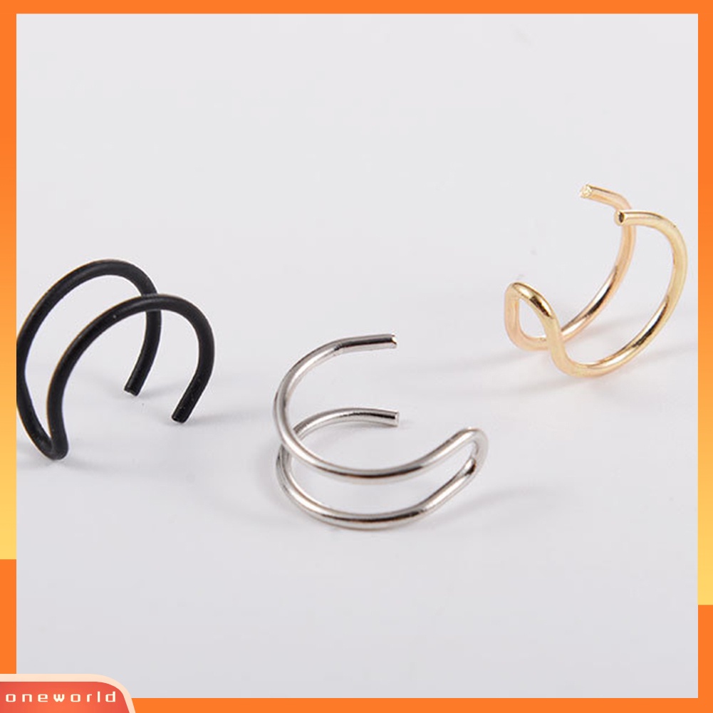 [WOD] 1pc Minimalis Wanita Telinga Manset Klip On Anting Tulang Rawan Perhiasan Non-piercing