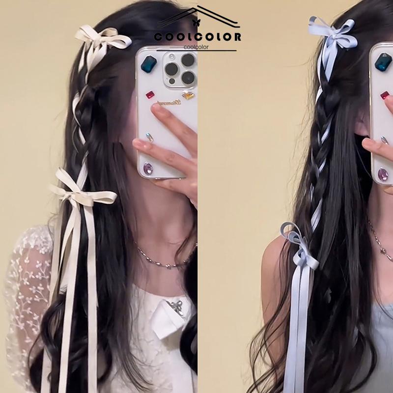 COD❤️Jepit Rambut Kupu-kupu Pita Wanita Korea Ikatan Simpul Gadis Manis Twists  Hair Braid Aksesoris Rambut- cl