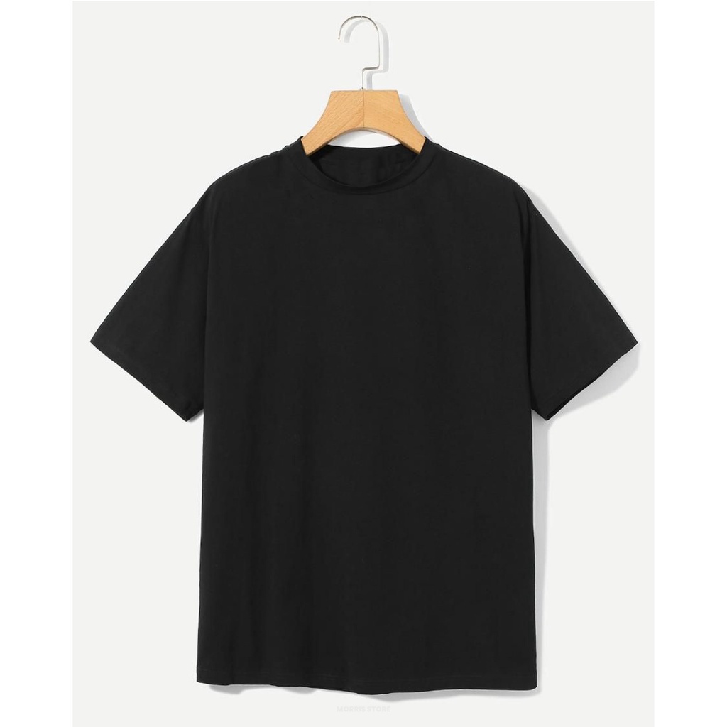 Kaos Polos Hitam Reguler Size Cotton Combed 30s Reguler T-Shirt - Morris Store