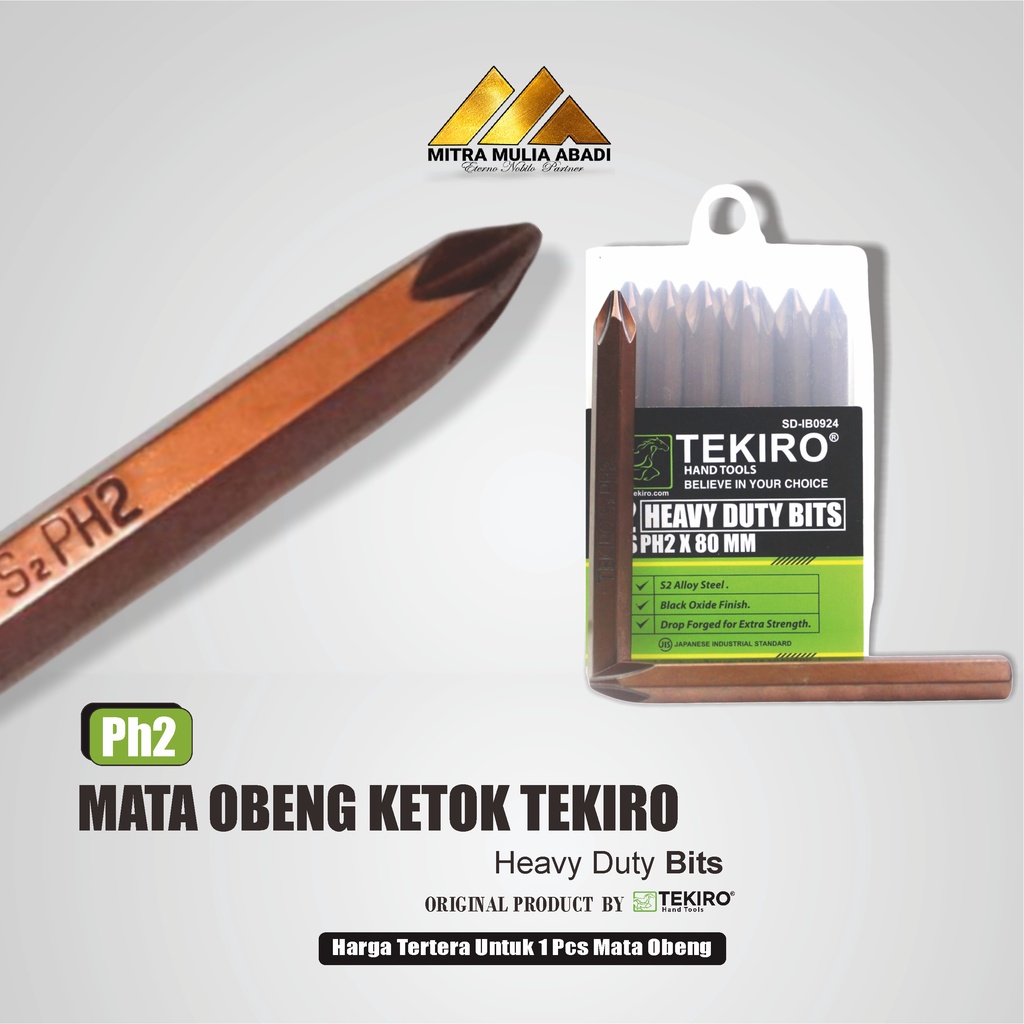 MATA OBENG KETOK TEKIRO PH 2 l Heavy Duty Bits PH2