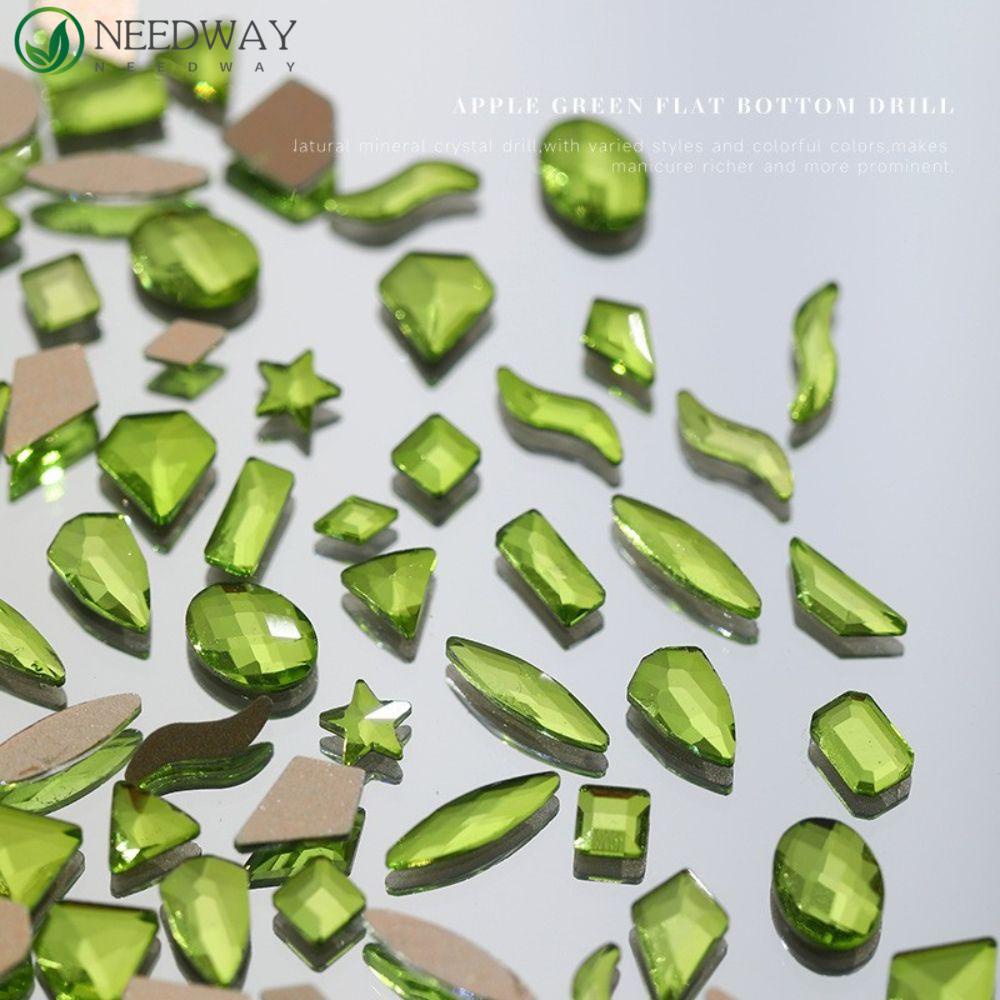 Needway Nail Art Berlian Imitasi Aurora Mewah Kuku Kecantikan Nail Art Perhiasan Manik-Manik Kristal DIY Bahan Kuku Manicure Aksesoris