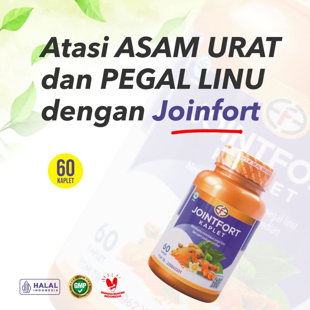 [ORIGINAL] JOINTFORT Asli Kaplet Joinfort Herbal Obat Asam Urat Rematik Untuk Pegal Linu Nyeri Peradangan Sendi Osteoarthritis Ampuh GARANSI ASLI