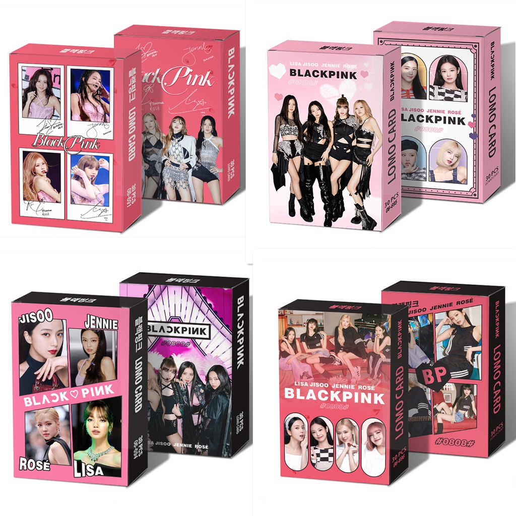 30pcs /box Hitam-Pink Coachella Stage Photocards Album Kartu Lomo Black Pink Kpop Postcards