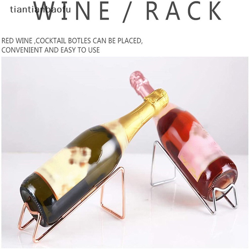 [tiantianbaofu] Rak Wine Besi Tempel Dinding Tempat Botol Wine Merah Champagne Display Stand Butik