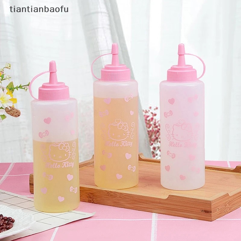 [tiantianbaofu] Kawaii Oil Pot Lucu Dapur Squeeze Bottle Botol Bumbu Salad Saus Tomat Butik