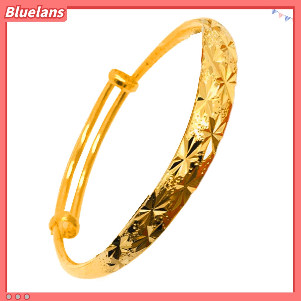 [BLS] Gelang Menebal Adjustable Golden Wanita Bangle Lapis Emas Imitasi Untuk Perjamuan