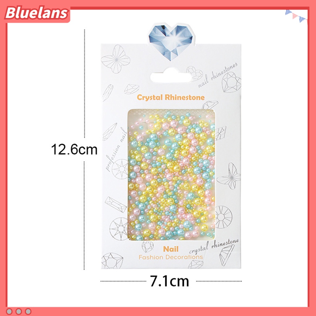 [BLM] 1tas Hiasan Kuku Shiny Stunning Efek Visual Warna Hidup Finishing Matte Ramah Lingkungan Hias ABS Mutiara Imitasi Manik Longgar Dekorasi Kuku Perlengkapan Kuku