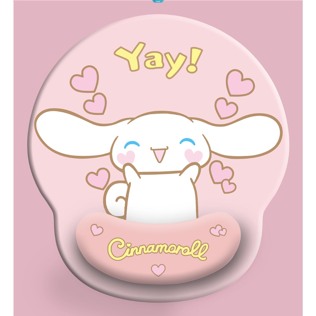 Sanrio Cinnamoroll Pichu Original Nerdy Mouse Pad Pelindung Pergelangan Tangan Cewek Lucu Wrist Pad 3d Silicone Wrist Pad [ZK]