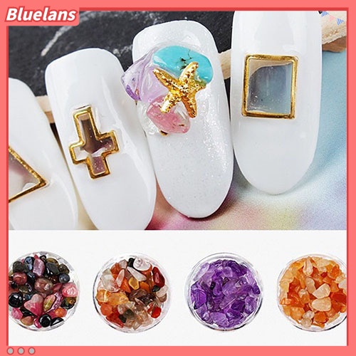 [BLM] 12warna /Set Fashion Quartz Berlian Imitasi Turquoise Acrylic Nail Art Dekorasi