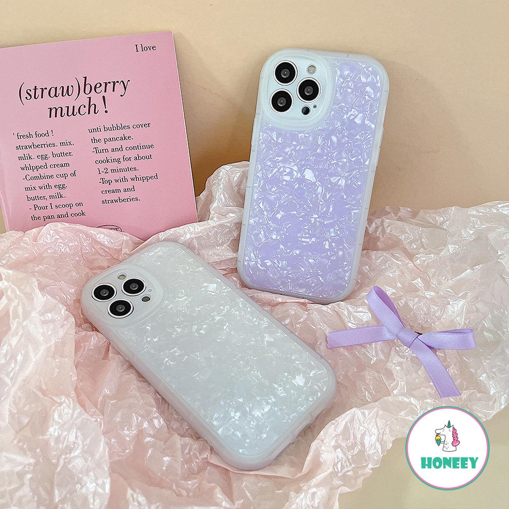 Casing Ponsel Marmer Shell Dream Glitter Untuk iPhone 14 Pro 13 12 11 Pro Max XR XS Max X14 8 7Plus Lembut Shockproof Back Cover