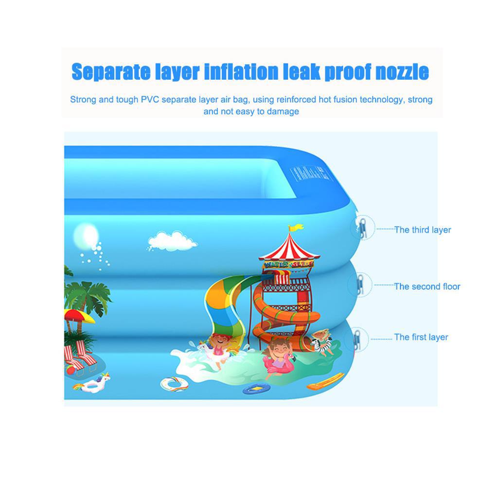 Kolam Renang Tiup Kolam Santai Tiup Persegi Untuk Bayi Anak Outdoor Taman Halaman Belakang Musim Panas Air Pesta