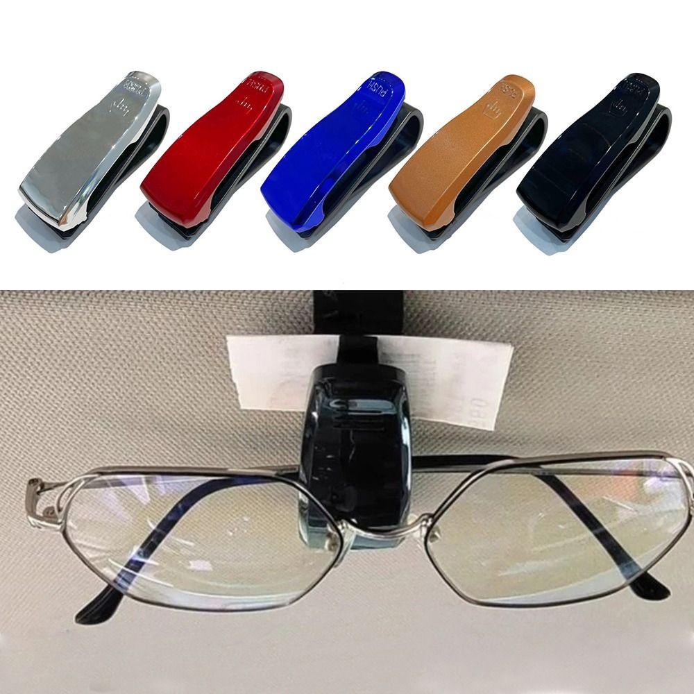 Populer Sun Visor Kacamata Klip Portable Kartu Nama Gantungan Kacamata Eyeglasses Mount Box