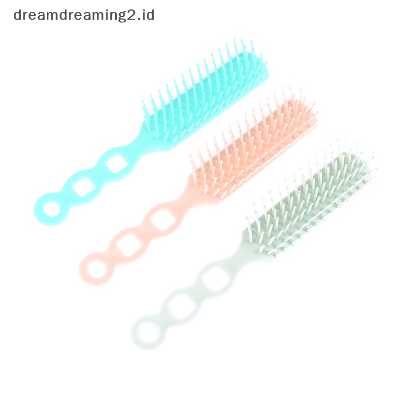 (drea) Sisir Rib Cadangan Perawatan Rambut Praktis New Chic Plastic Man Hairdressing Brush //