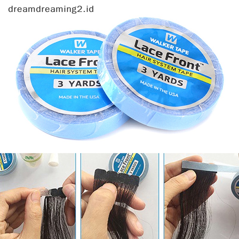 (drea) 3yard wig Renda Depan wig Pita Dua Sisi Untuk wig Ekstensi Rambut //