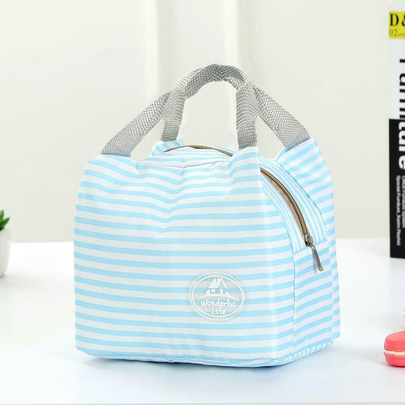 Tas Bekal OS18 - Iconic Insulated Lunch Bag Cooler Tas Bekal Makan Garis Dot Kupu -GN87 *2444*