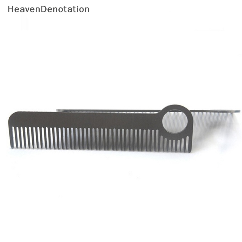 [Pecahan Surga]  Sisir Rambut Praktis Unisex Titanium/Stainless Steel Perawatan Kesehatan Tactical Pocket HDV