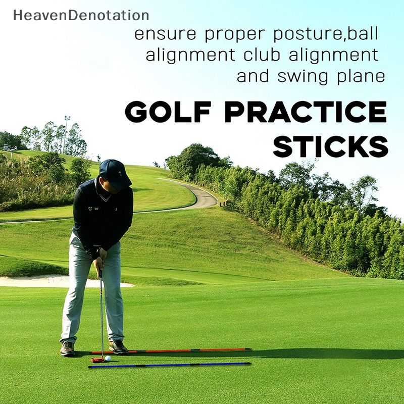 [HeavenDenotation] 2pcs Stik Indikator Arah Golf Portable Three-Fold Golf Training Sticks HDV