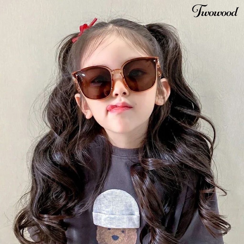 Twowood Hair Extension Breathable Mesh Hole Anti-Slip Fluffy Natural Look Tie Ponytail Serat Suhu Tinggi Anak Perempuan Panjang Sedang Curly Hair Extension Penggunaan Sehari-Hari