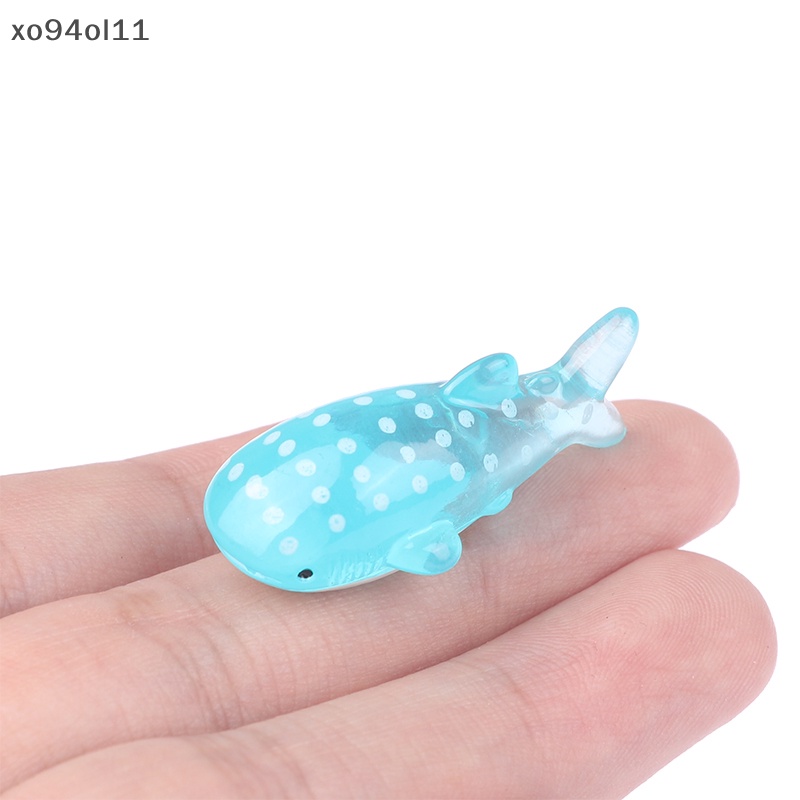 Xo Landscape Aksesoris Dekorasi Patung Action Scene Bahan Mainan Anak Ikan Mini Spot Hiu Model Hewan Kecil OL