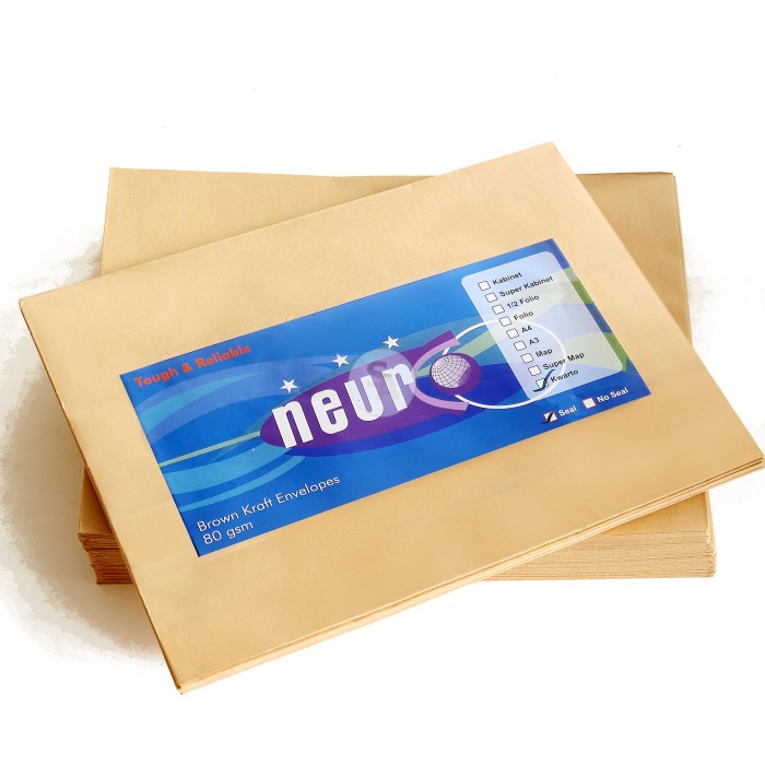 

NEURO - Amplop Coklat Ukuran Kwarto Seal - Pack