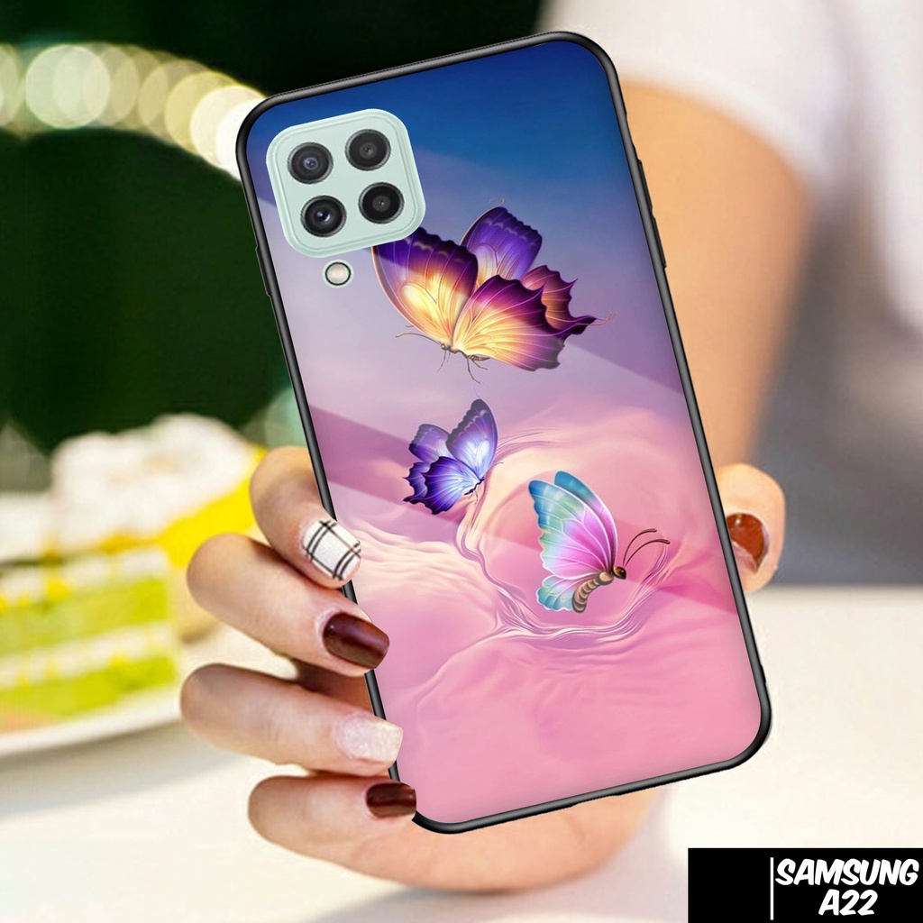 Case SAMSUNG A22 4G - Casing SAMSUNG A22 4G Terbaru TOP ONE CASE [ BUTTERFLY ] Silikon SAMSUNG A22 4