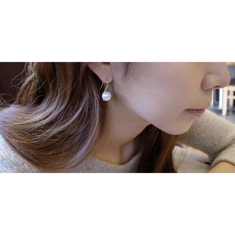 Mornin Perhiasan Fashion Drop Earings Kristal Kait Earings Wanita Chic Mutiara Imitasi Earings id