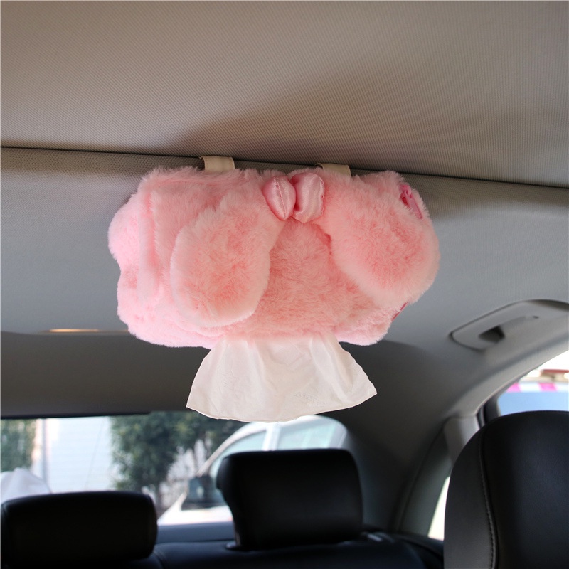 Car creative sunshade suction box, Penutup Tisu Kartun Gantung Mobil