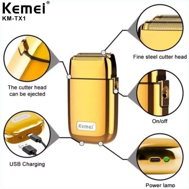 KEMEI KM-TX1 - Reciprocating Electric Shaver Alat Cukur Kumis Jenggot