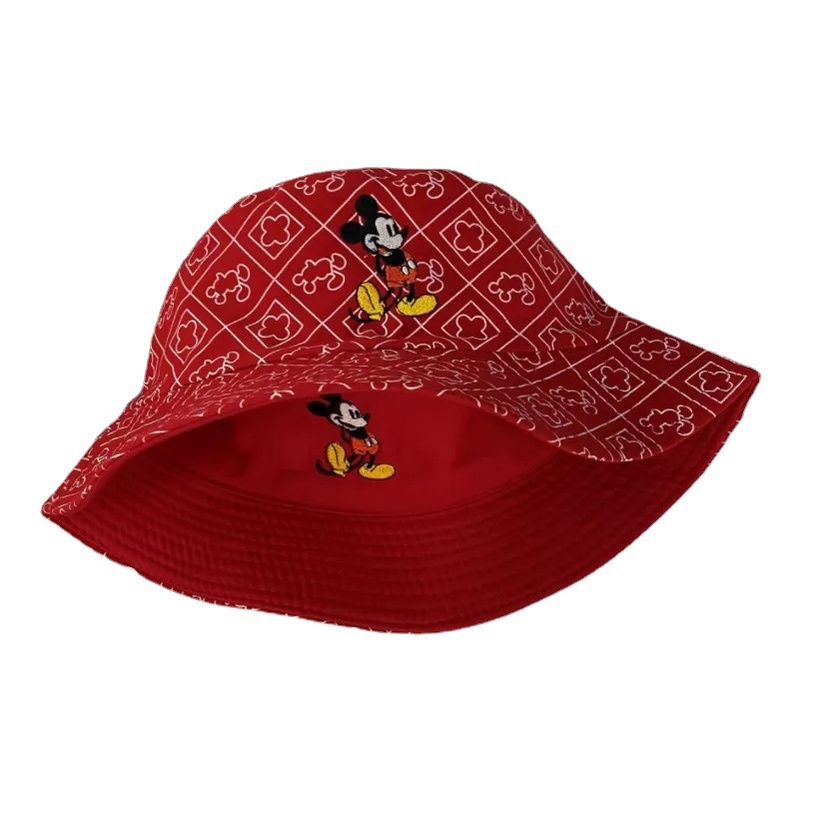 Topi Bucket Tabir Surya Kartun Bordir Mickey