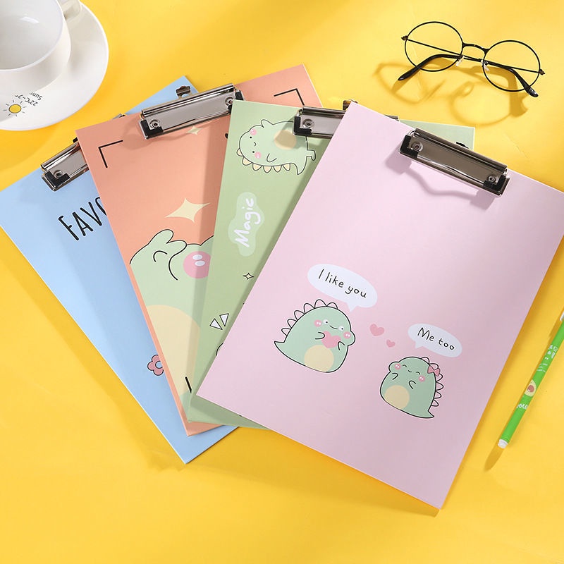 

Papan tulis kartun A4 dengan klip / folder lucu Tempat kertas tes papan klip siswa A4