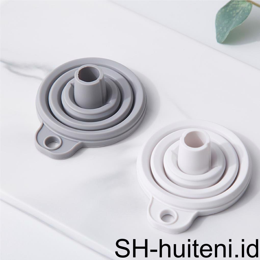 Botol Pengisi Air Corong Dapur Mini Lipat Collapsible Flask Hopper Tahan Lama Berlaku Untuk Penggunaan Loading Penyaringan Cairan