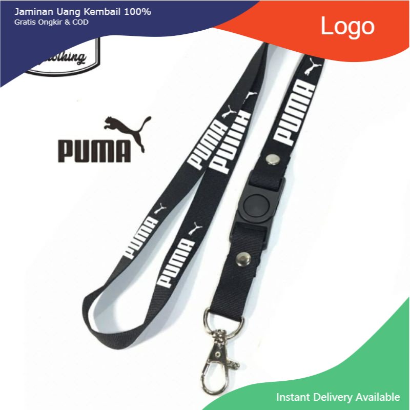 

TALI LANYARD PUMA GANTUNGAN KUNCI/GANTUNGAN ID CARD/GANTUNGAN HP/GANTUNGAN FLASHDISK hitam