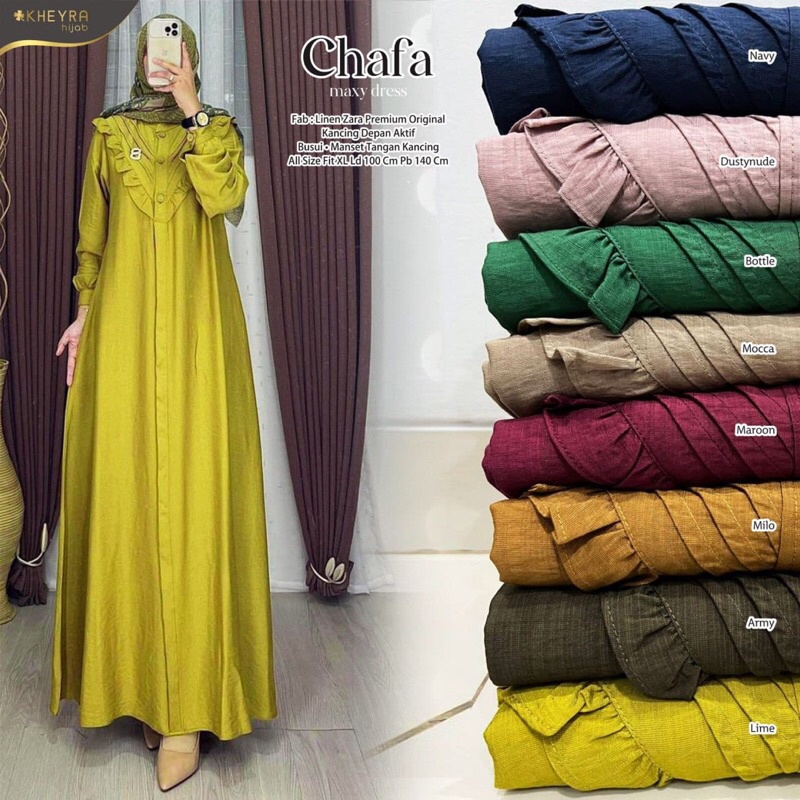 CHAFA DRESS ORI KHEYRA | Ld100 Linen Zara Premium