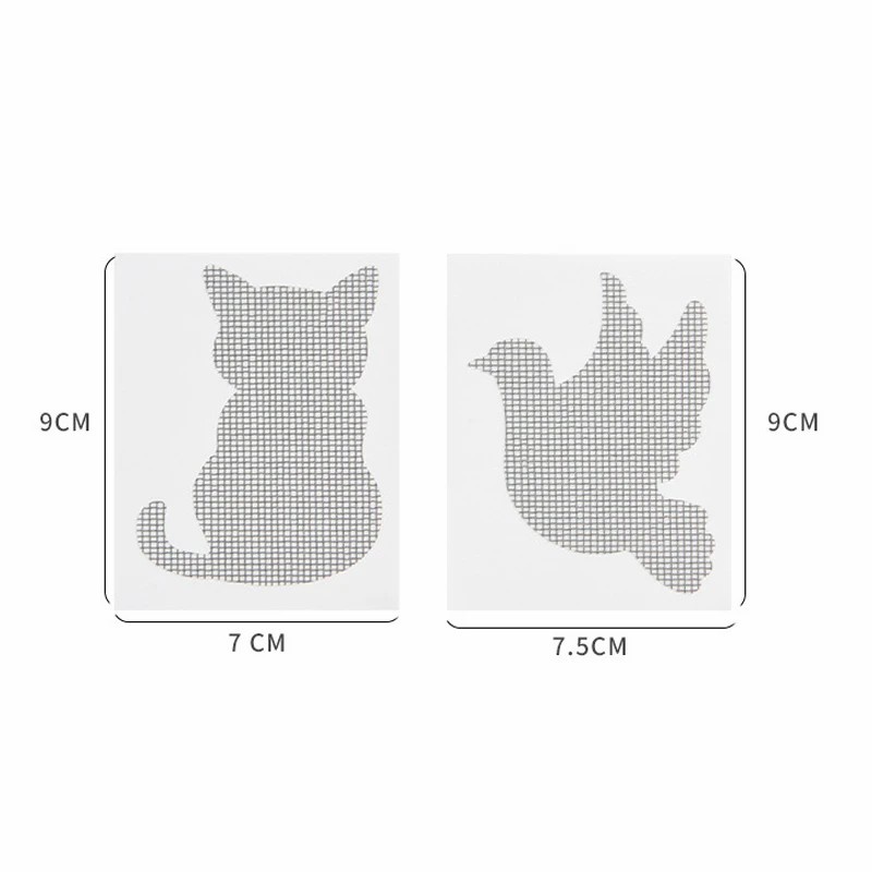 1/3 /5Pcs Stiker Perbaikan Layar Jendela Burung Kucing Bentuk Hewan Tambalan Layar Pintu Perekat Anti Nyamuk Lalat Screen Patch Net Mesh Holes Fix Sticker Alat Perbaikan Rumah