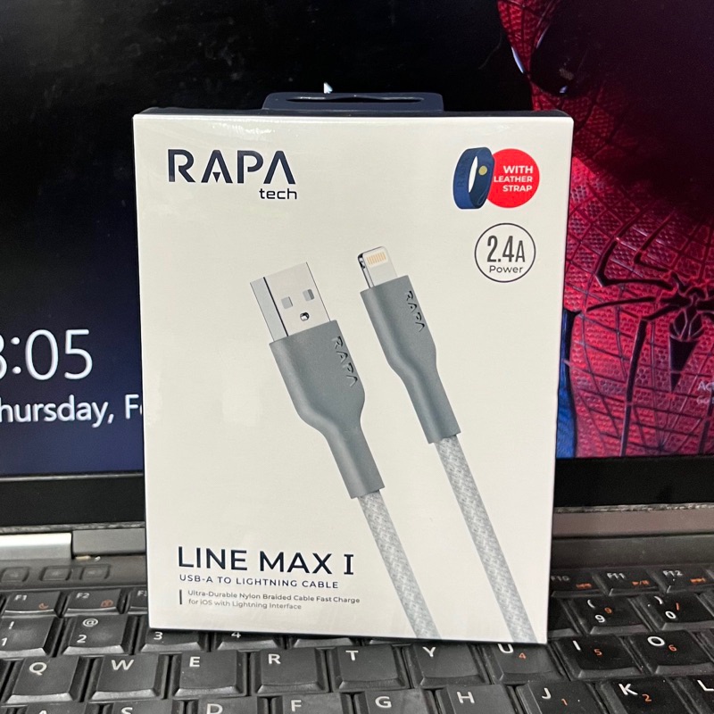 Original RAPAtech Cable Data Usb Lightning Fast Charging 2.4A 100 cm For iPhone 6/7/8/6+/7+/8+/X/XR/XS MAX/11 12 13 14 PRO MAX/ DC2022 original bergaransi