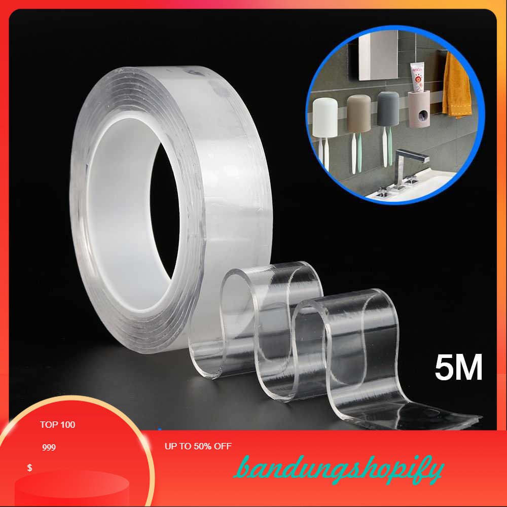 

Double Tape Perekat Lakban Selotip No Trace Washable Sticker